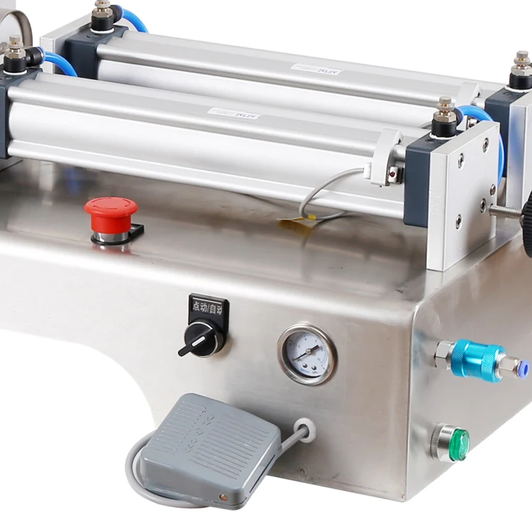 100-1000mL Pneumatic Piston Liquid Filler Shampoo Water Wine Milk Juice Vinegar Oil Detergent Soap Filling Machine