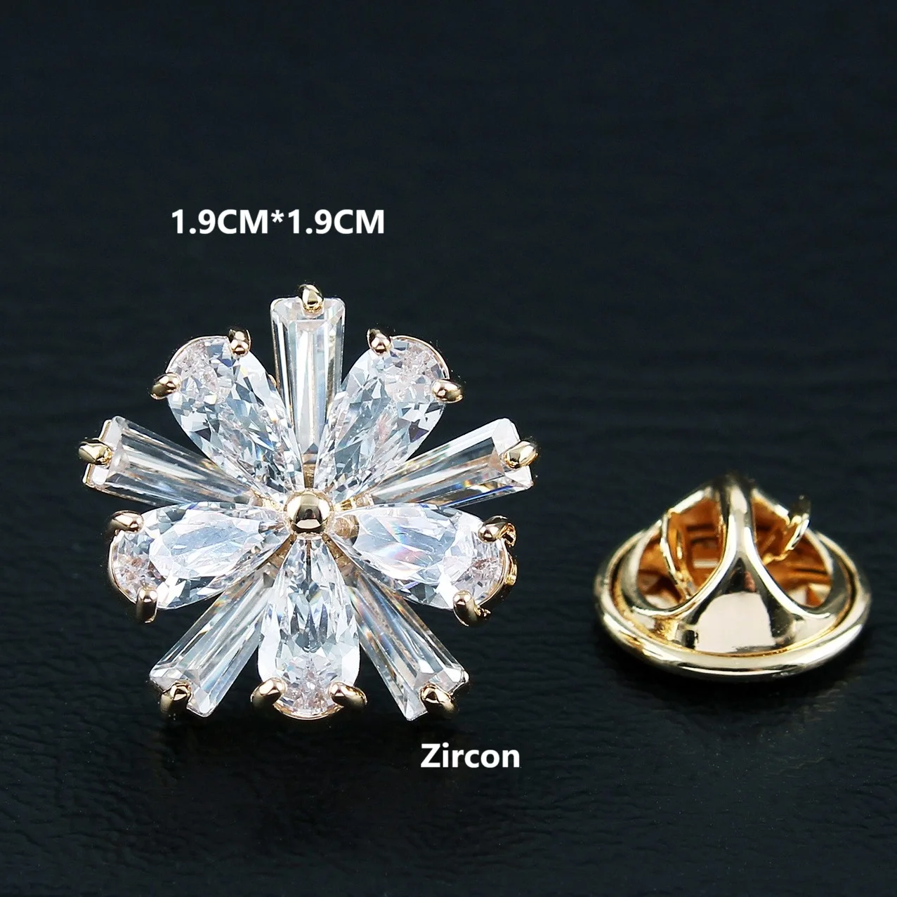 Wholesale Hat Pins Zircon Snowflake Maple Leaf Flower Pin Small Brooch Pin For Men Women Suit Hat