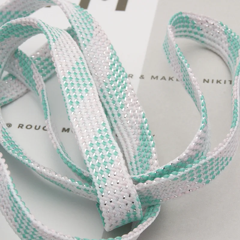 Factory ready stock 8mm flat shoelaces gold and silver colored shoelaces sports shoes casual shoes reflective shoelaces