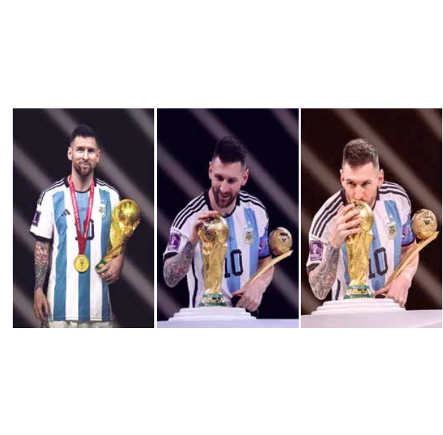 Newest design football player  3D lenticular poster sport  star 3D wall picture of Messi Ronaldo