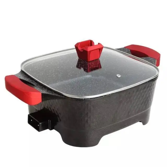 8L  Square Maifan stone  professional manufacture best price superior quality single burner wok stove electric BBQ  pan