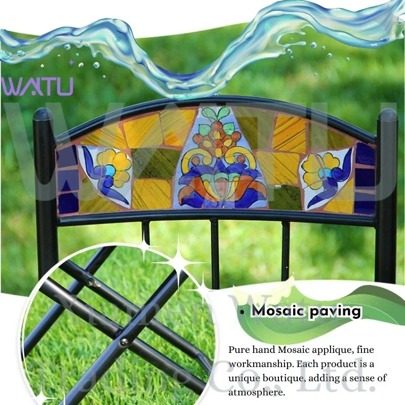 The new model has innovative new design new experience Glory Emblem personality pattern Mosaic table chair