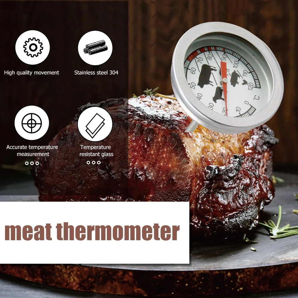 Stainless Steel Cooking Food Pizza BBQ Meat Oven Temperature Meter Tester Thermometer Oven Gauge Temperature Meter Tester