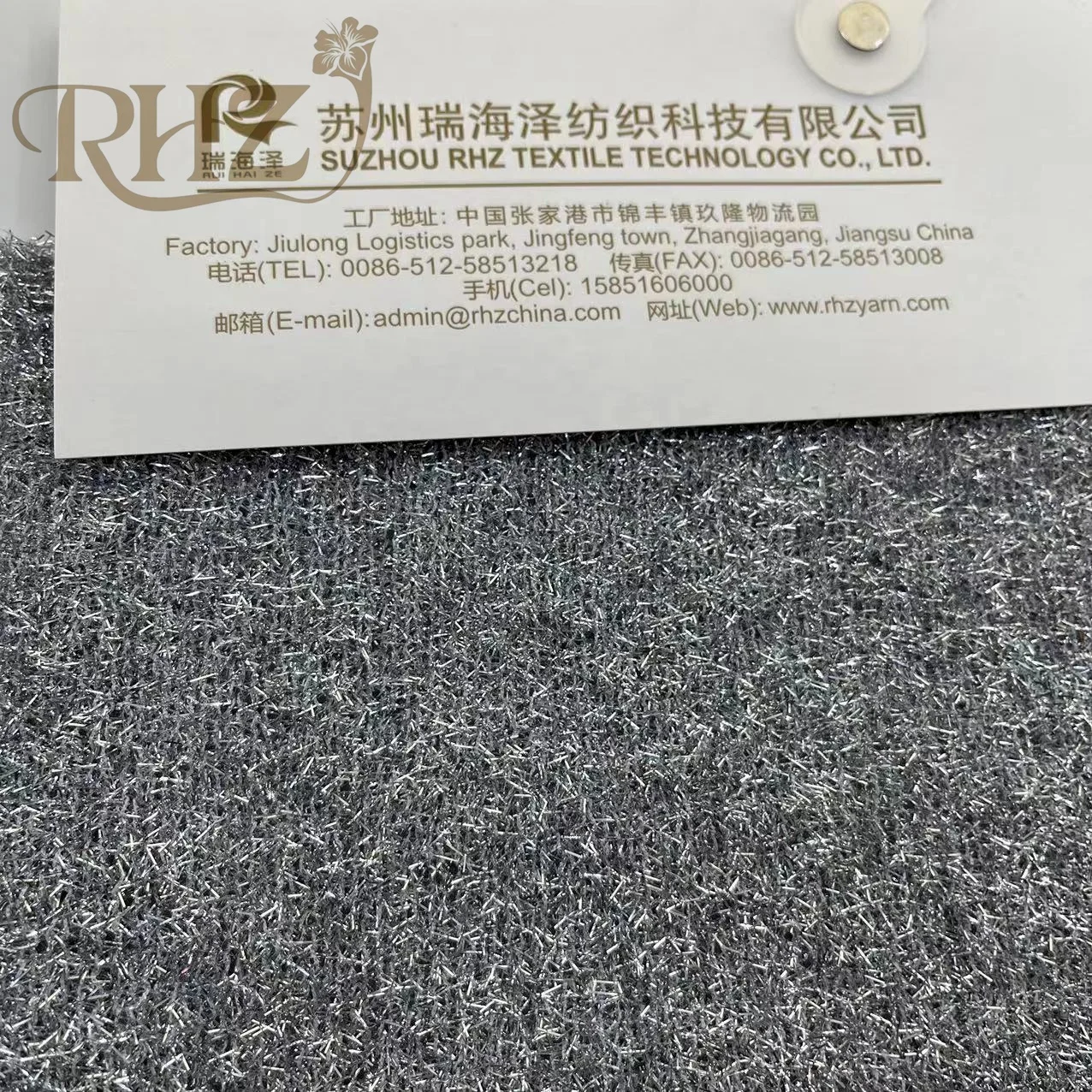 RHZ 9nm/1 100%polyseter fancy shiny metallic feather yarn for knitting