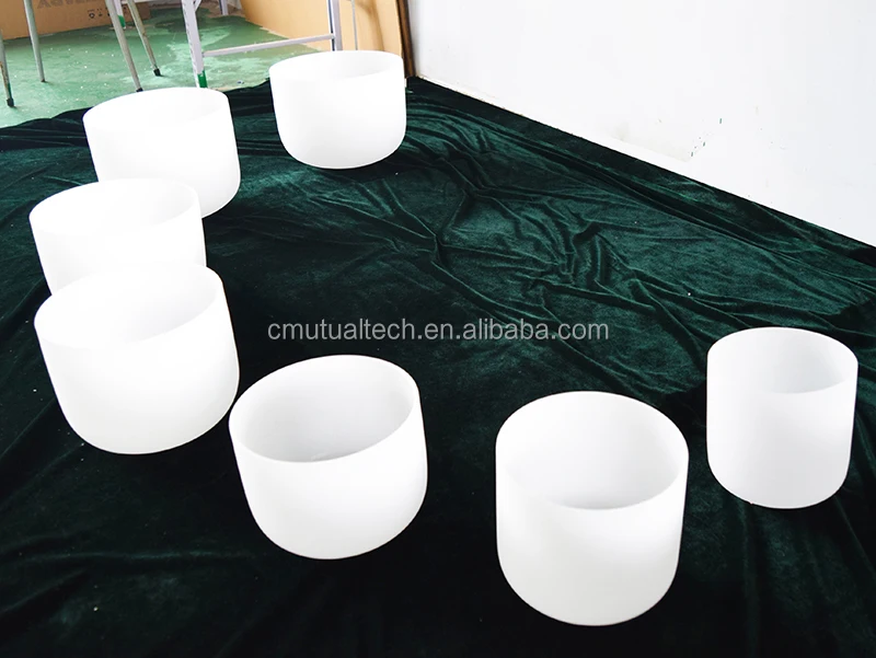 free mallets Chakra mark Singing Bowl  Set  432 HZ Color gradient 7pcs of 6-12inch Kristall-Klangschale