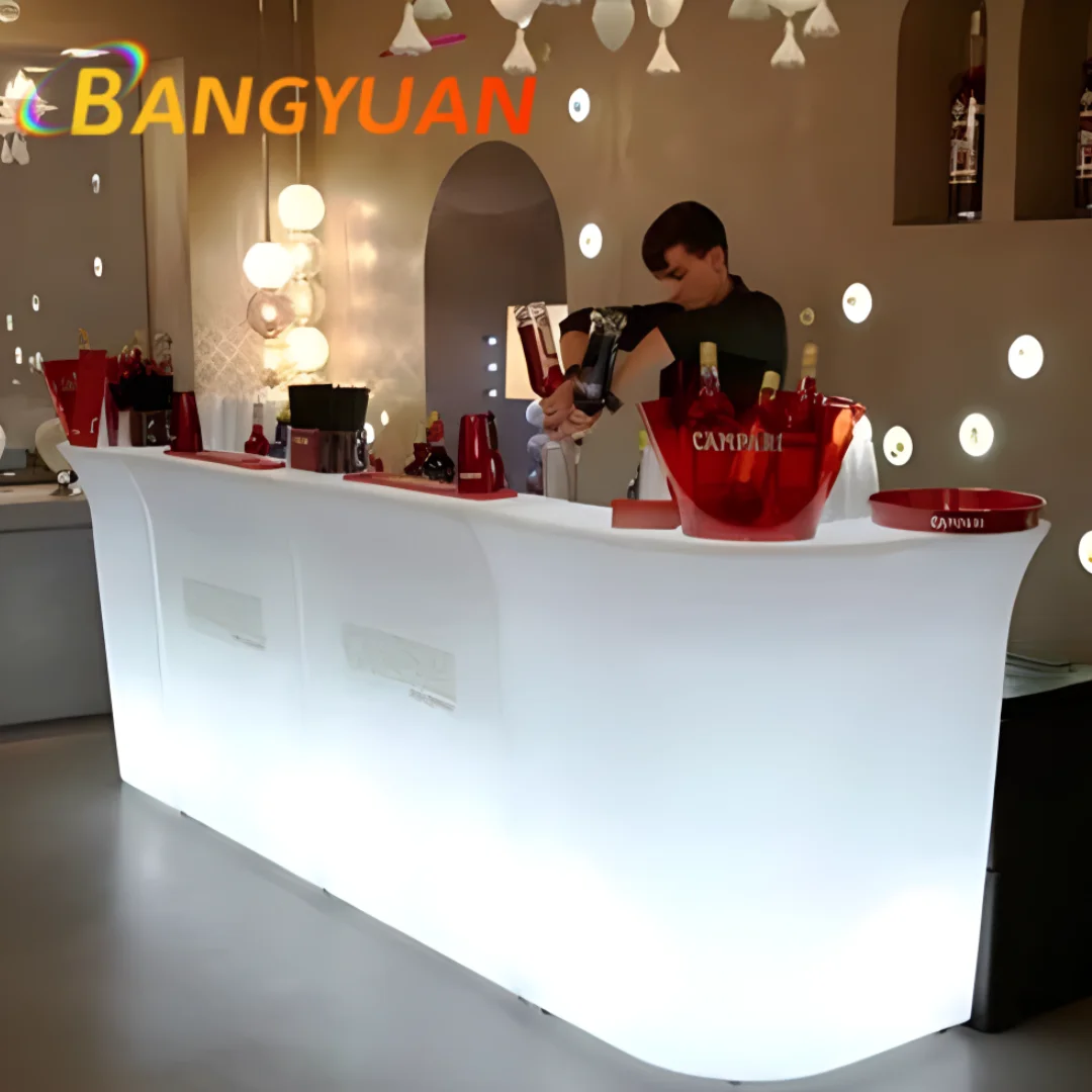 Waterproof 16-color LED Bar Counter for Outdoor for Nightclubs Dance Floors Parks Party Furniture Feature PE Modern RGB Led 25KG