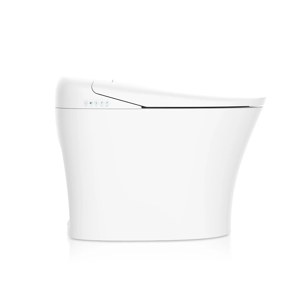 Electric smart bidet toilet with build in bidet warm water wash automatic flush toilet  auto dry
