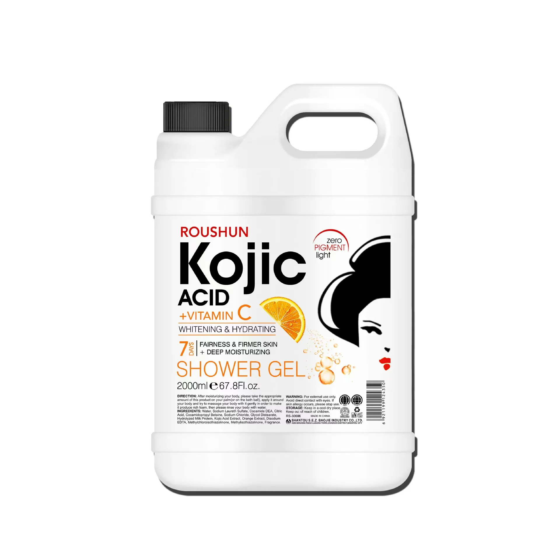 Wholesale Factory Big Size Kojic Shower Gel Nourishing Kojic Anti-wrinkle Good Quality 2000ml Deep Cleansing Kojic