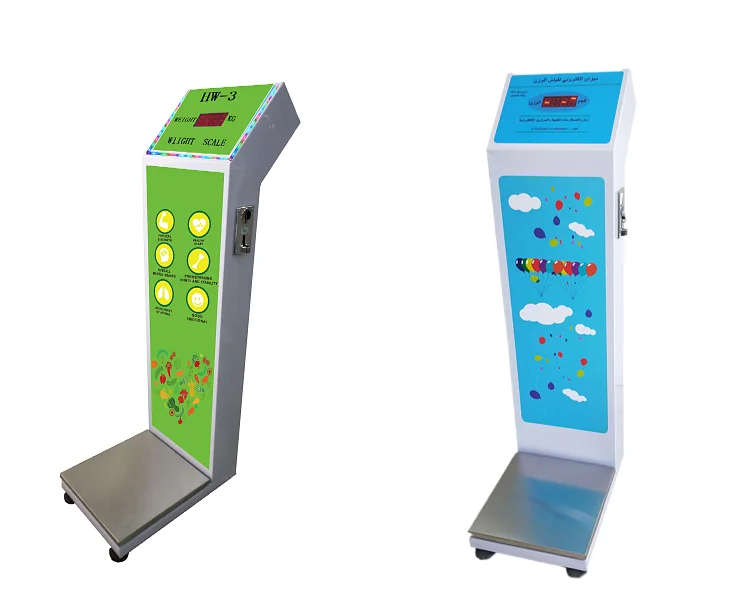 Coin operated luggage weighing scales hospital body weight scale