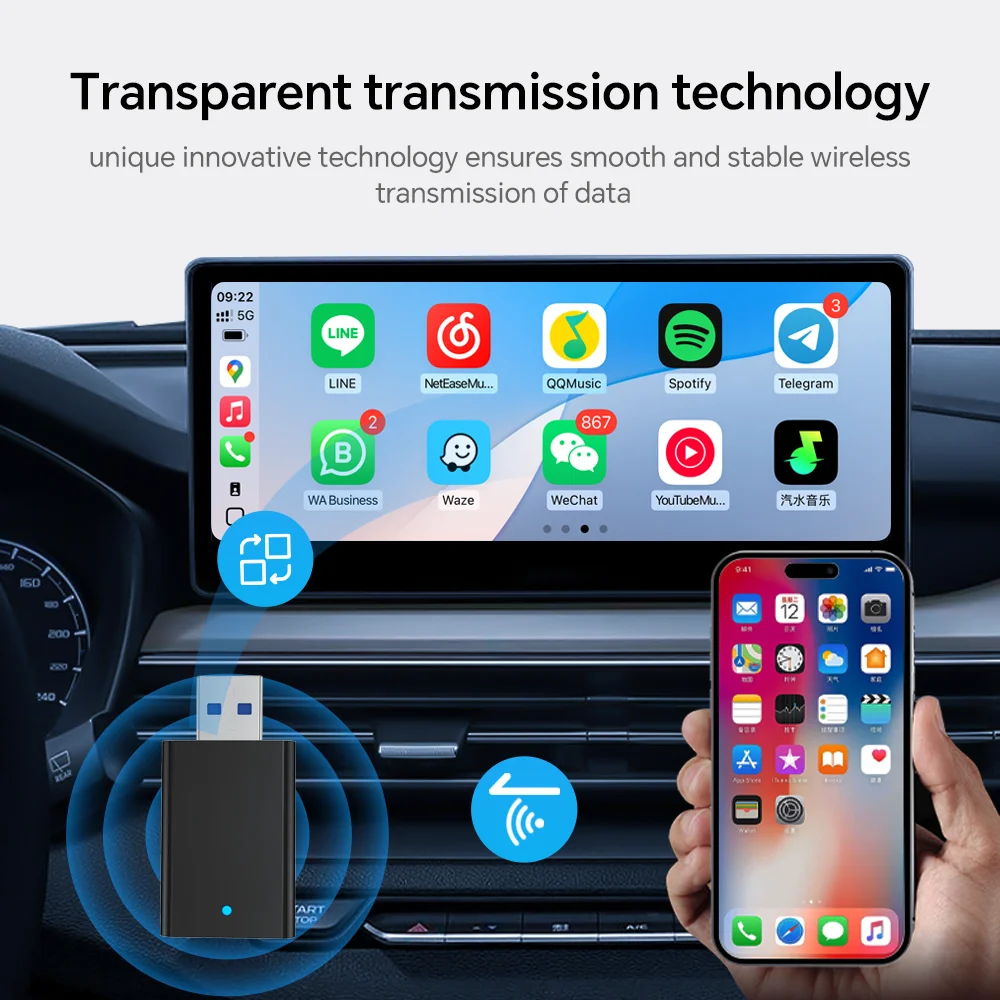 Адаптер Baidu CarLife с приложением для Carplay Dongle мультимедийный Bluetooth стерео Ai Smart Box Changan Baic Chery