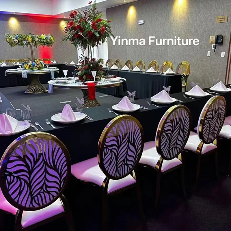 Элегантный длинный зеркальный стеклянный ужин, свадебное украшение, стол для зала