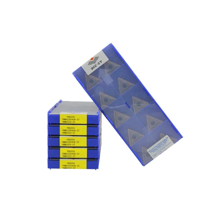 Zccct карбид Вставки токарный станок с ЧПУ для лазерной резки инструменты TNMG432 режущий нож zcc ct вставки TNMG220408-EF YBG205