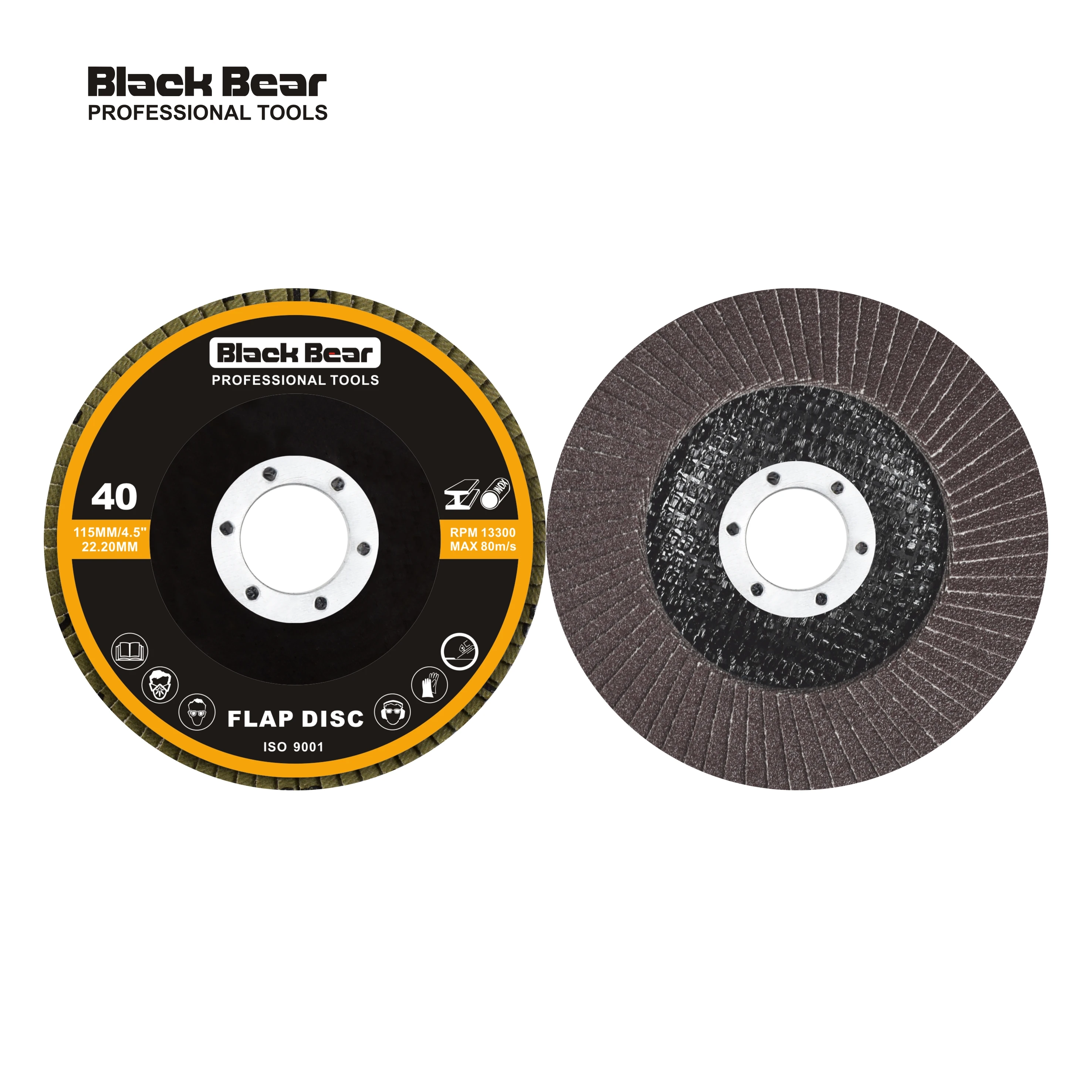 BLACK BEAR 4.5 Inch T27 T29 Abrasive Flap Disc High Temperature Aluminium Oxide Sanding Grinding Wheel Abrasive
