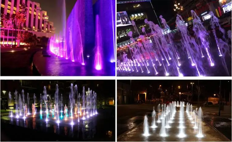 12V Water Feature Lamp IP68 9W RGB DMX512 Waterproof Plaza Floor Recessed Dry Deck Fountain Light