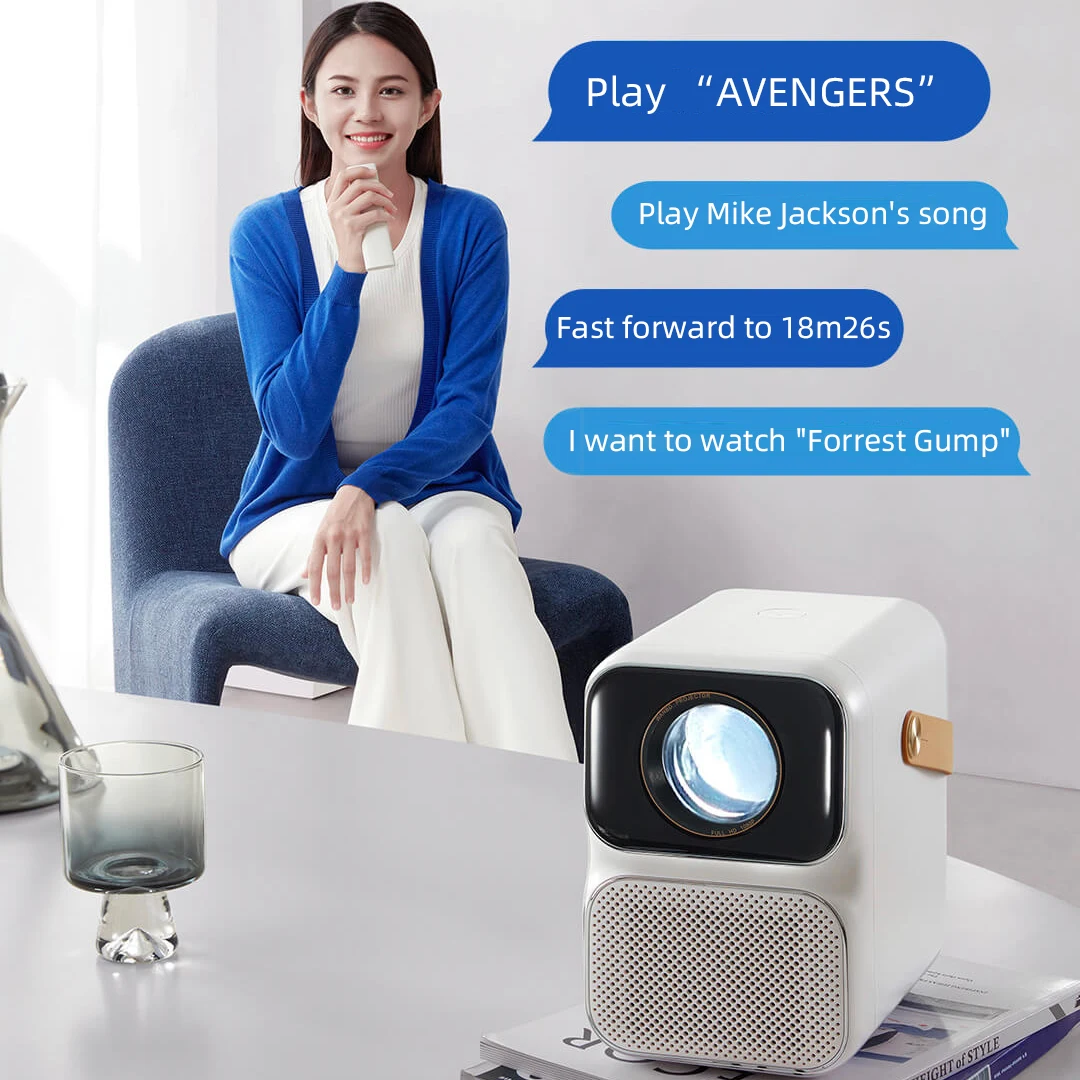 [2022 New Hot Mini 1080p Projector] Xiao-mi Wanbo T6 MAX 2.4/5G Dual Wifi Smart Portable LCD LED Movie Home Cinema Projector