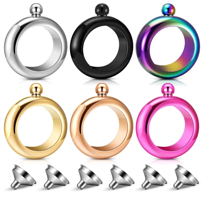 Bracelet Flask Bangle Flasks Creative Stainless Steel 304 Steeland Hip Flask Funnel Set For Women 3.5 oz Whiskey Bottle