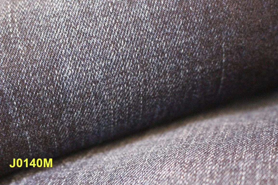 160cm width dark blue high power stretch slub denim fabrics for women jeans denim fabric