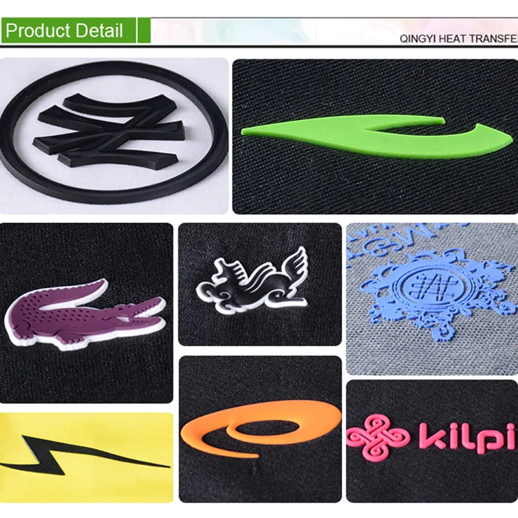 Customized 3D Soft Silicone Logo Heat Transfer Clothing Printing