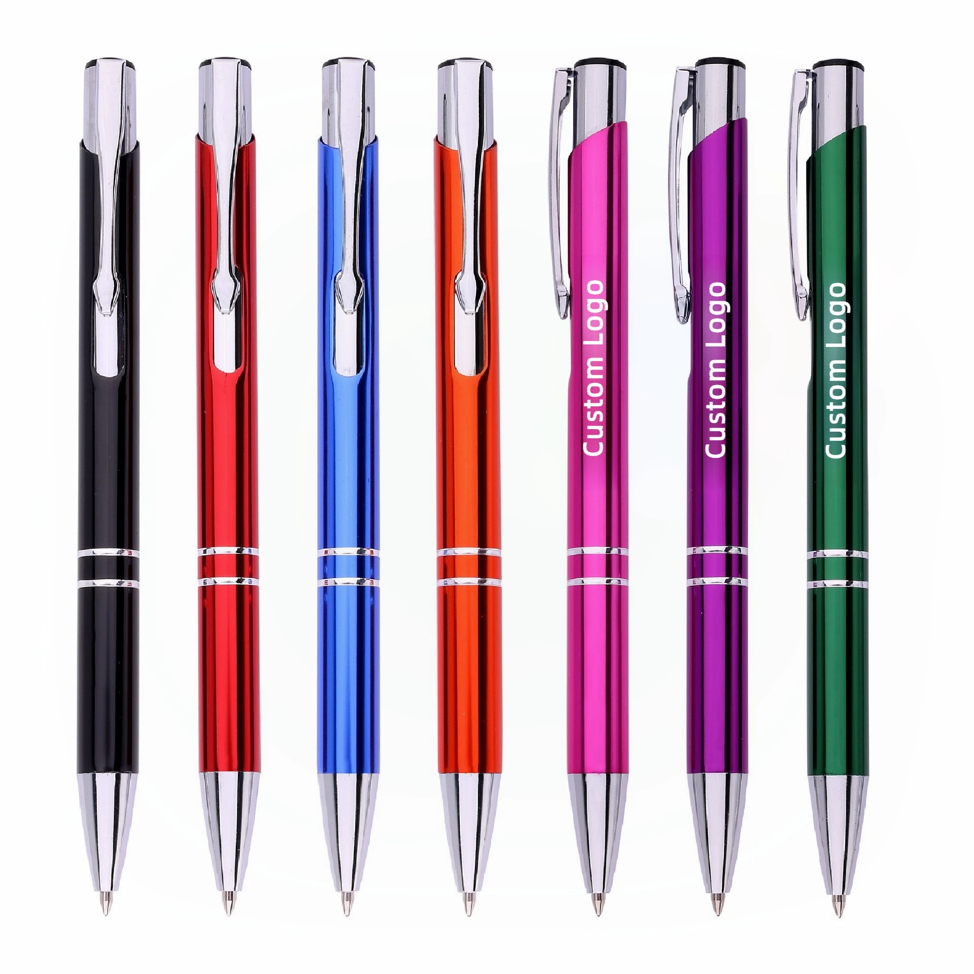 X1014-2 Hot Selling Luxury Metal Promotional Ballpoint Pens Colorful Ball Pen Custom Pens With Logo Wholesale School Supplies