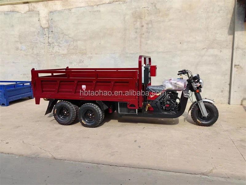 350cc Dump Cargo Motor Tricycle With 9 Wheels Heavy Duty Tricycle Motorcycle For Freight Transport