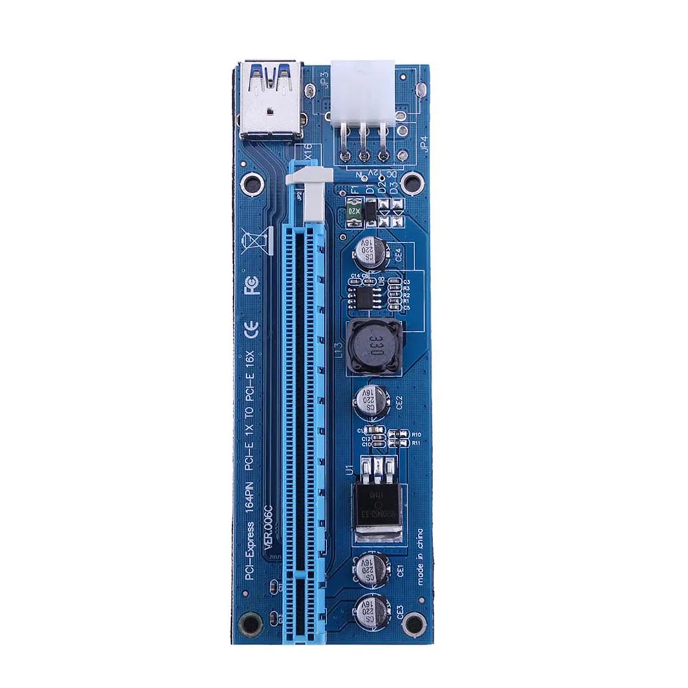 Райзер-карта VER006S PCI-E кабель USB 3 0 PCI VER006 Express 1X до 16X адаптер PCIe для графической