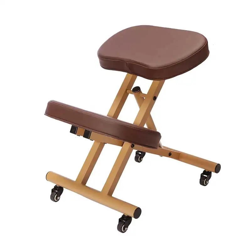 Hi5 Manufacturer Ergonomic Office Kneeling Stool Comfortable Leather Foam Cushion Adjustable Height Posture Collection Chair