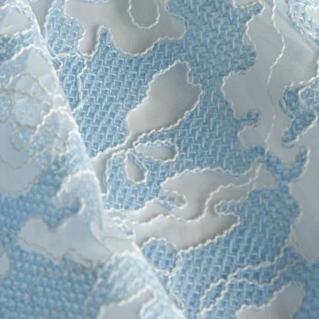 HA-17709 Customized color knitted net cloth and rope soft tulle mesh with cording embroidery fabric for dress