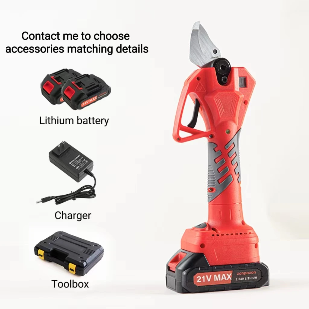 Electric Pruning Shears 16.8v With 2 Battery Optional Extension Rod Vineyard Vines Power Tools Cordless Electric Scissors