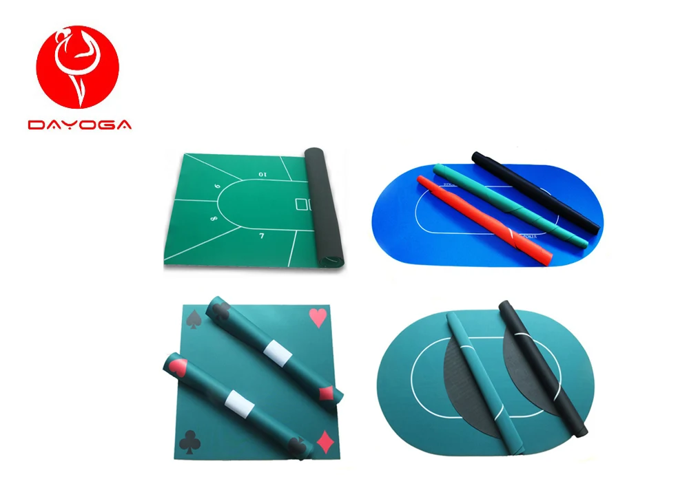 Factory Fast Direct Custom Poker Mat Rubber Neoprene Table Top Poker Mat Layout 180x90cm Round Oval Rectangular Premium Mats