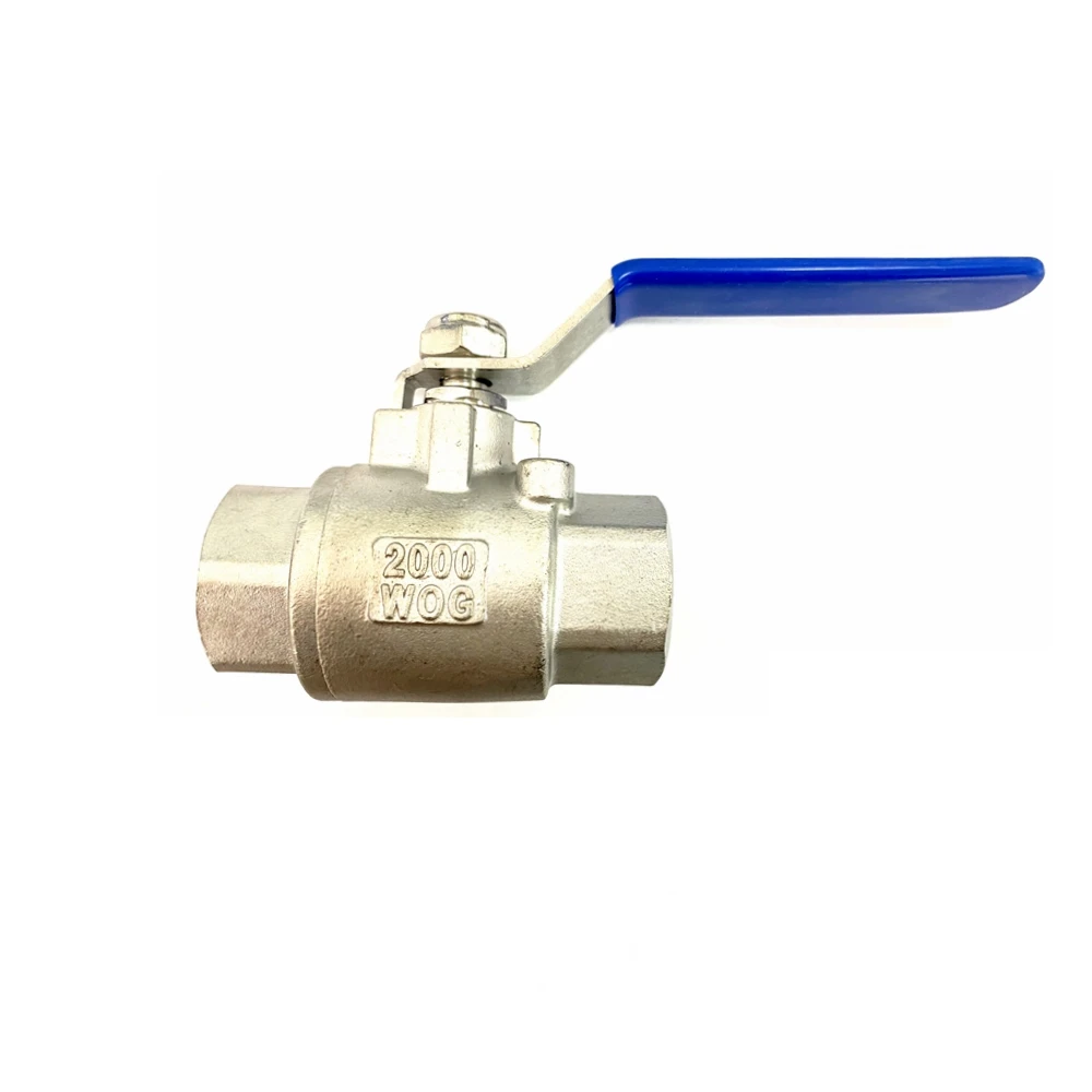 Hydraulic NPT threaded 2pcs stainless steel ball valve for water