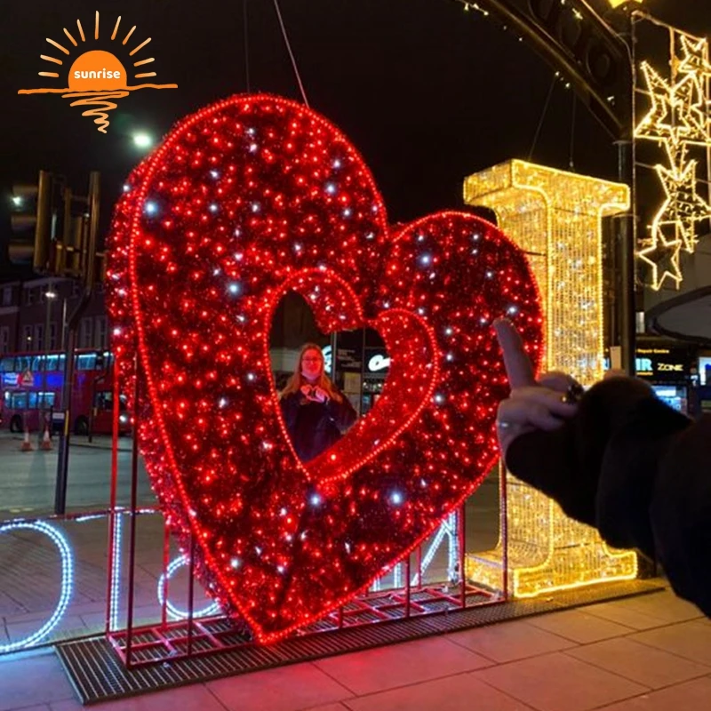 Outdoor flashing decoration Christmas street light arch LED arch tunnel light 3d holiday square decoration theme light