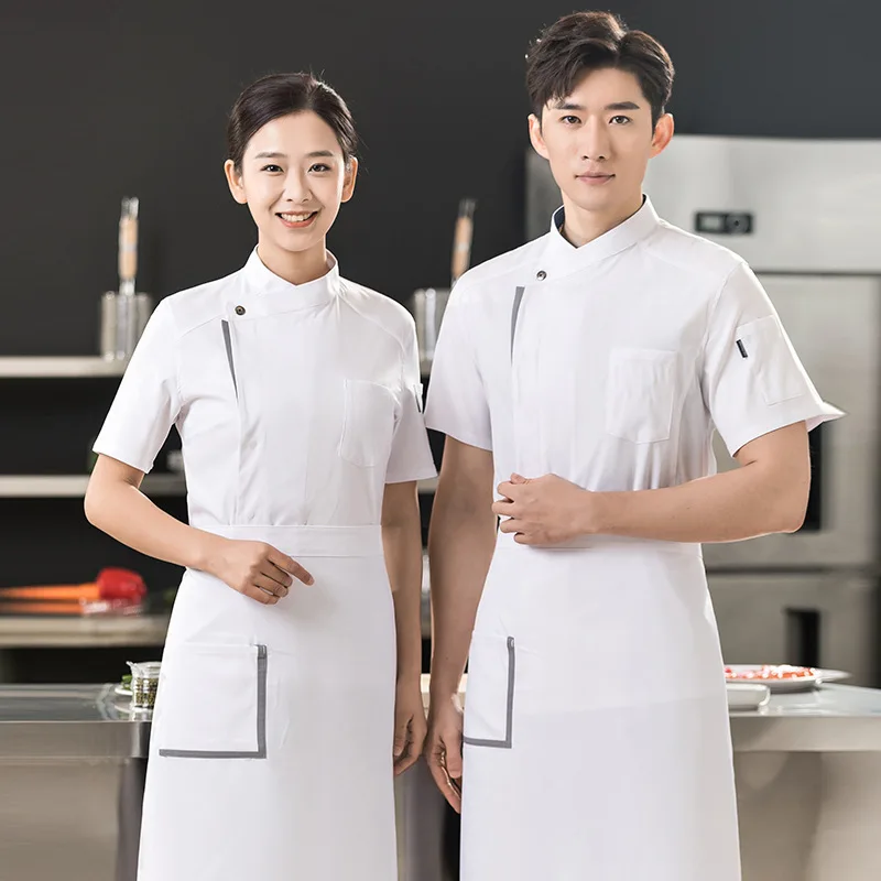 Latest designs chef uniform set for women and men Unisex Restaurant Kitchen Chef Uniform for Food Service