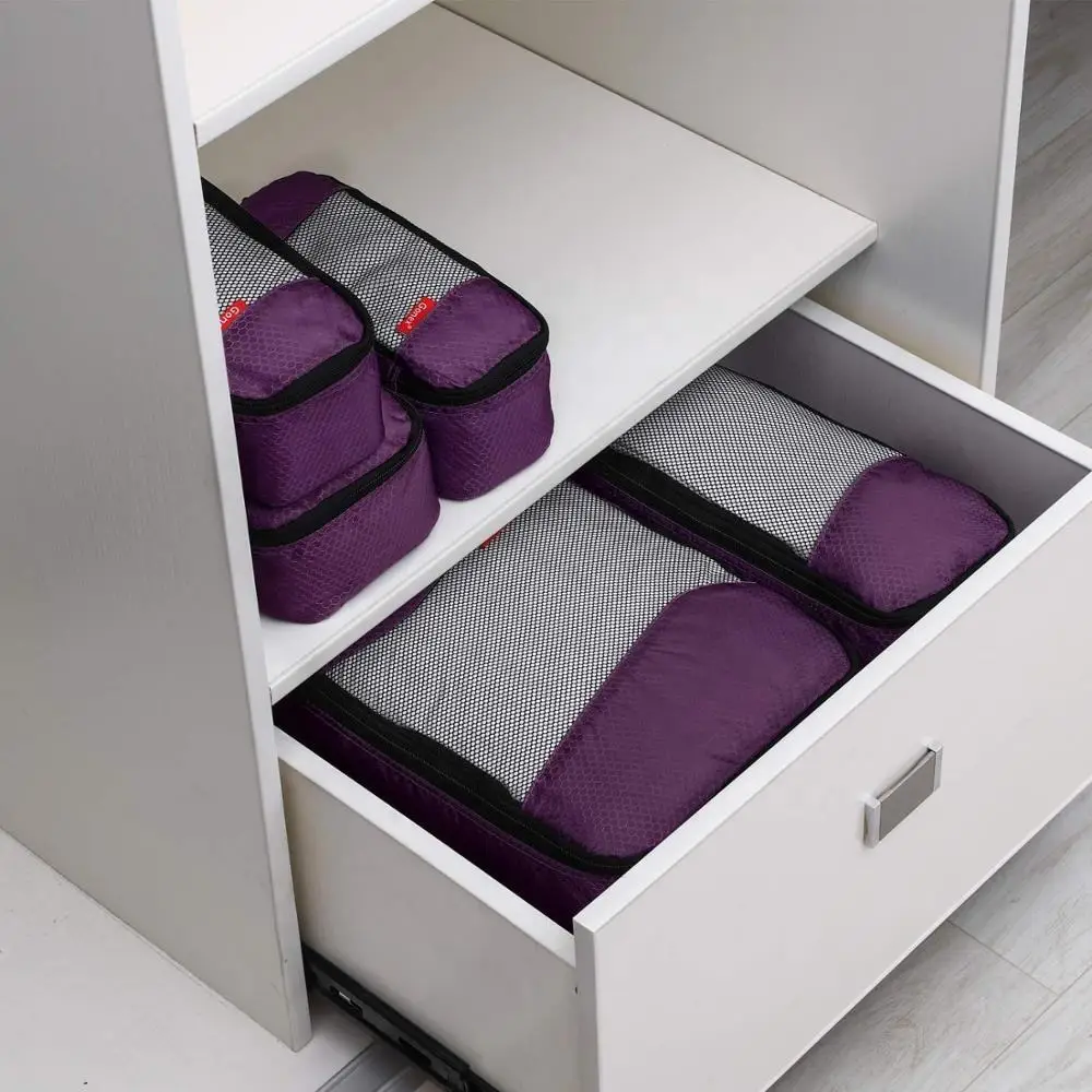 4 Piece Packing Travel Organizer Cubes Set Compression Packing Cubes For Suitcases Travel Bags Organizer For Luggage