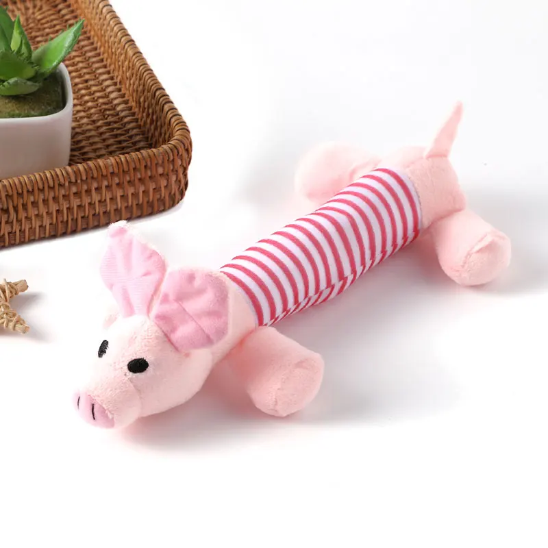 Factory directly sale babi pet toy soft cute handheld inflatable plush pet vocal toy for baby
