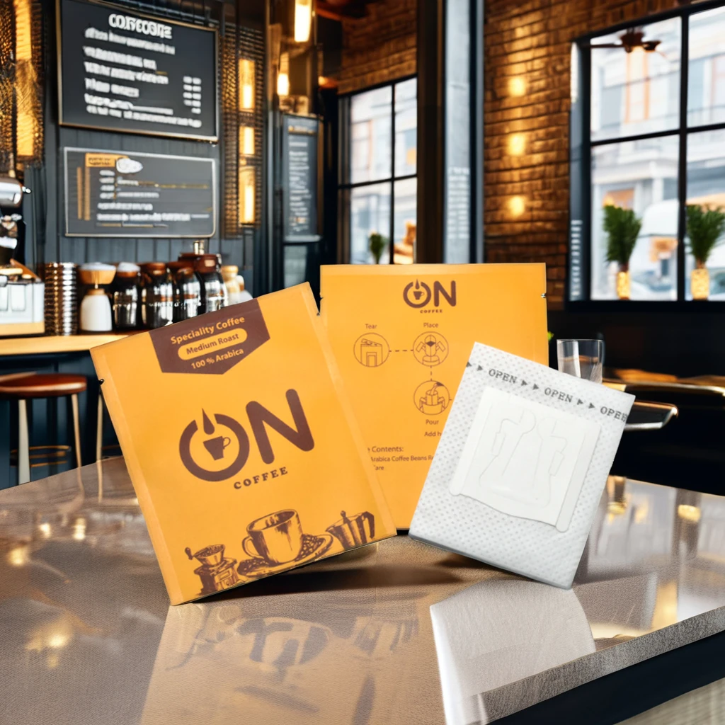 custom portable hanging ear drip single heat seal ultrasonic wave stainless steel ceramic paper coffee filter packaging bags