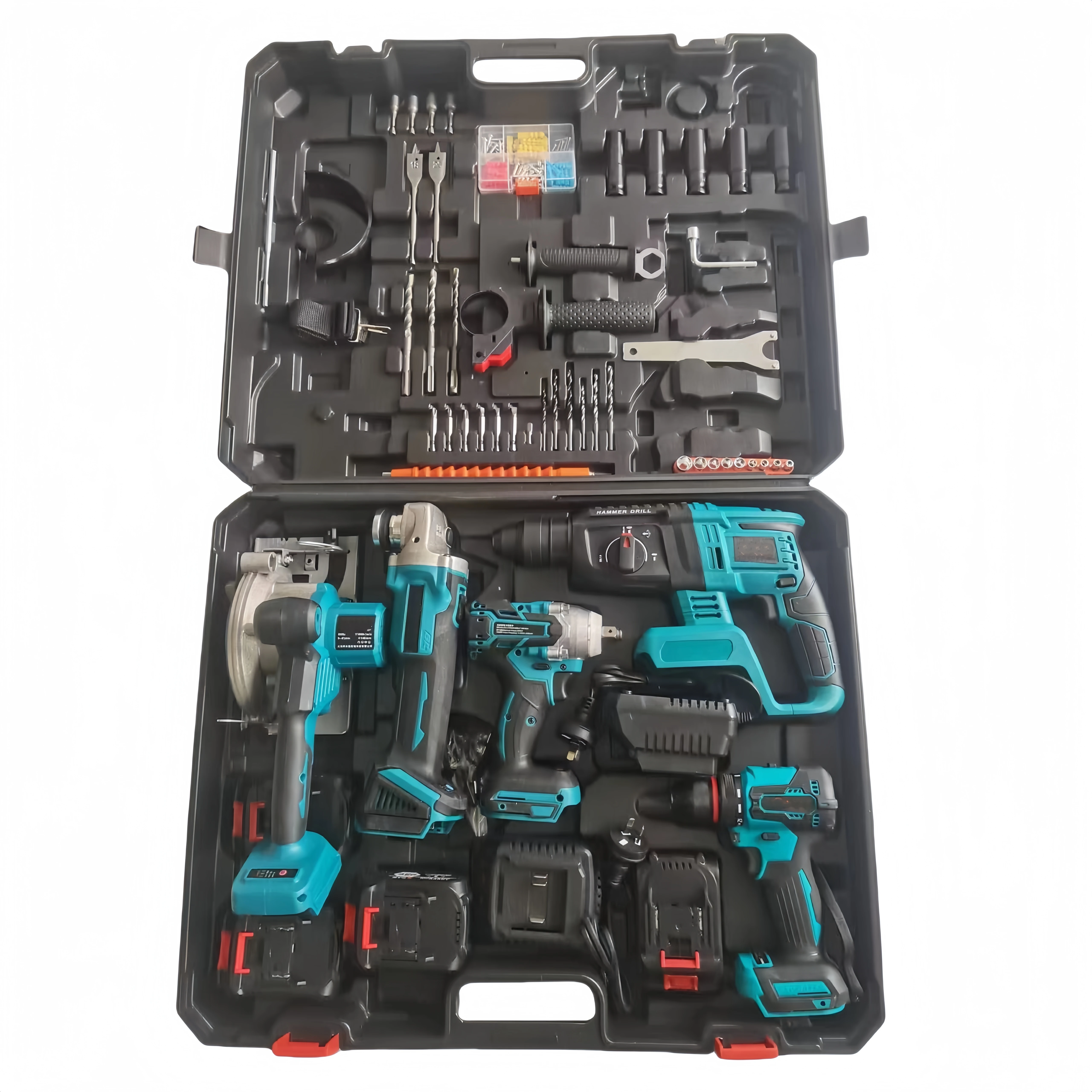 Industrial Grade Multifunctional Lithium Battery Power Tool Set Customizable OEM Repair Five-in-One Toolsets