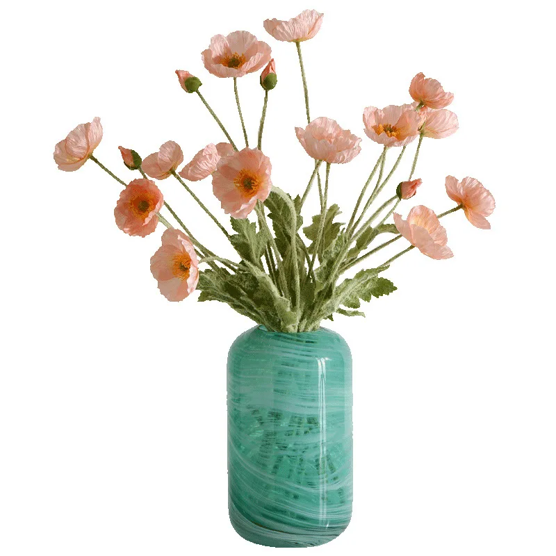 Nordic simple marbled glass vase ornaments  home decor  Decor bird Centerpiece modern creative home decoration Christmas gifts