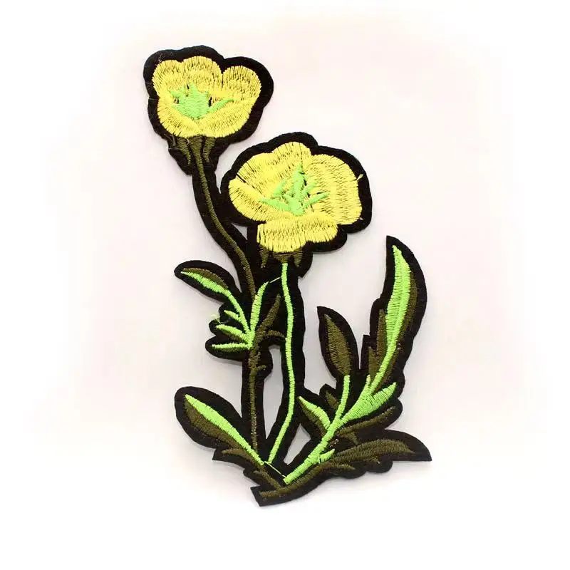 Hot Sale  Flower Tree Applicates  Ironing Rose flower Badges Embroidery Patches