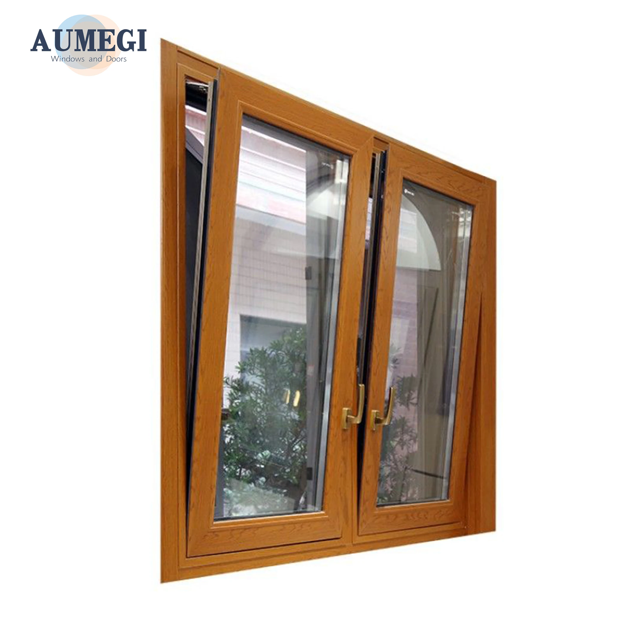 Aumegi Domestic Use Aluminum Casement Window For Home French Casement Window Tilt And Turn Windows