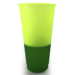 700ml color changing drinking tumbler juice temperature gradient reusable pp 24oz plastic straw cup with lid