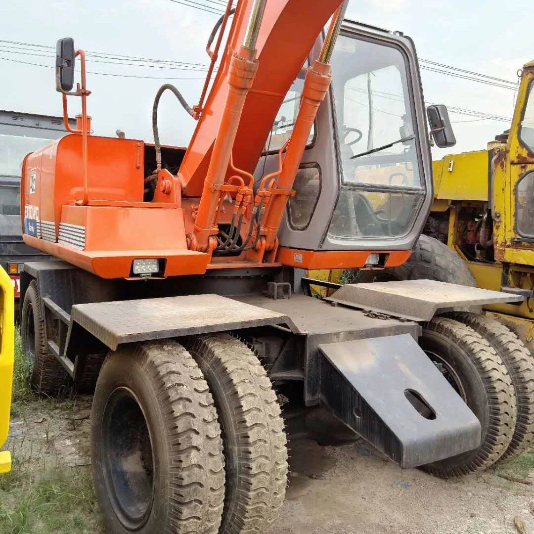 used hitachi ex100wd ex100w ex100 10ton used wheel excavator  hitachi wheel digger