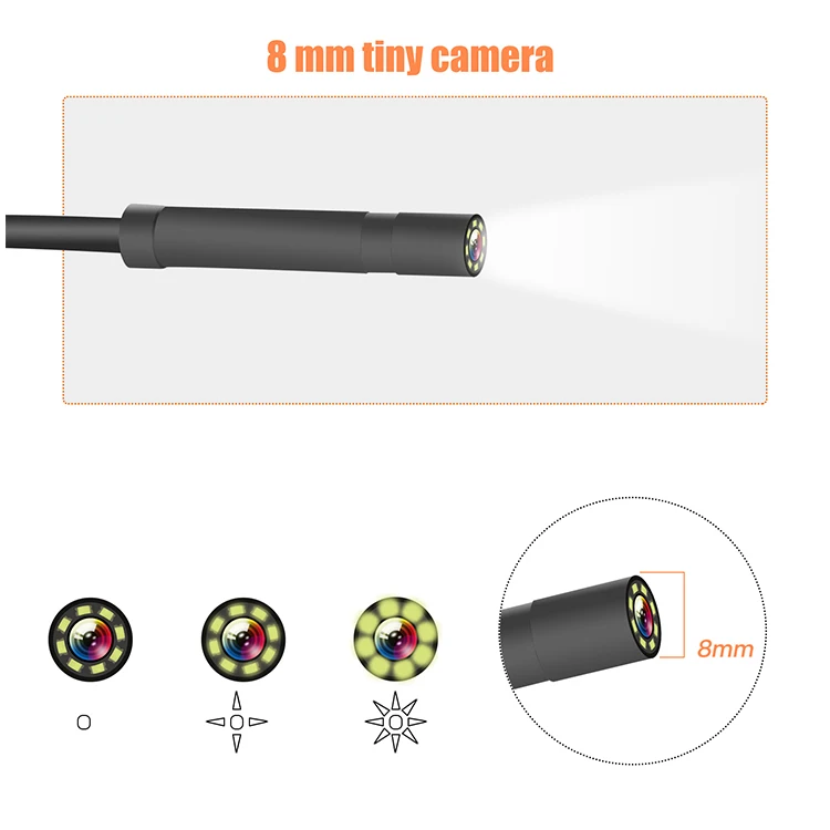 Industrial Endoscope Borescope Camera for Pipe Sewer Drain Plumbing Inspection 1080P HD 4.3inch LCD Screen Waterproof