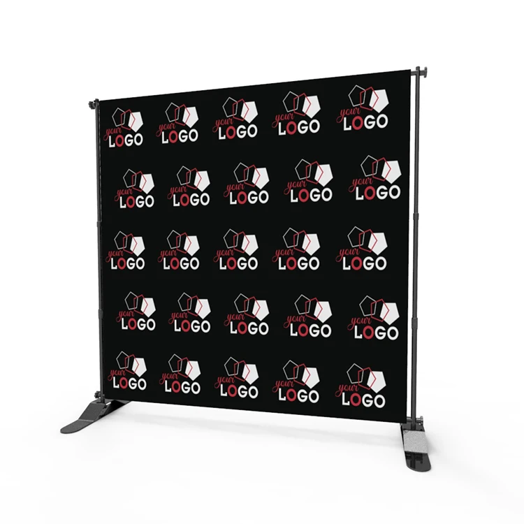 Portable Stand Online Zoom Meeting Backdrop Display Wall Step And Repeat Banner 8*10 Large Format Telescoping