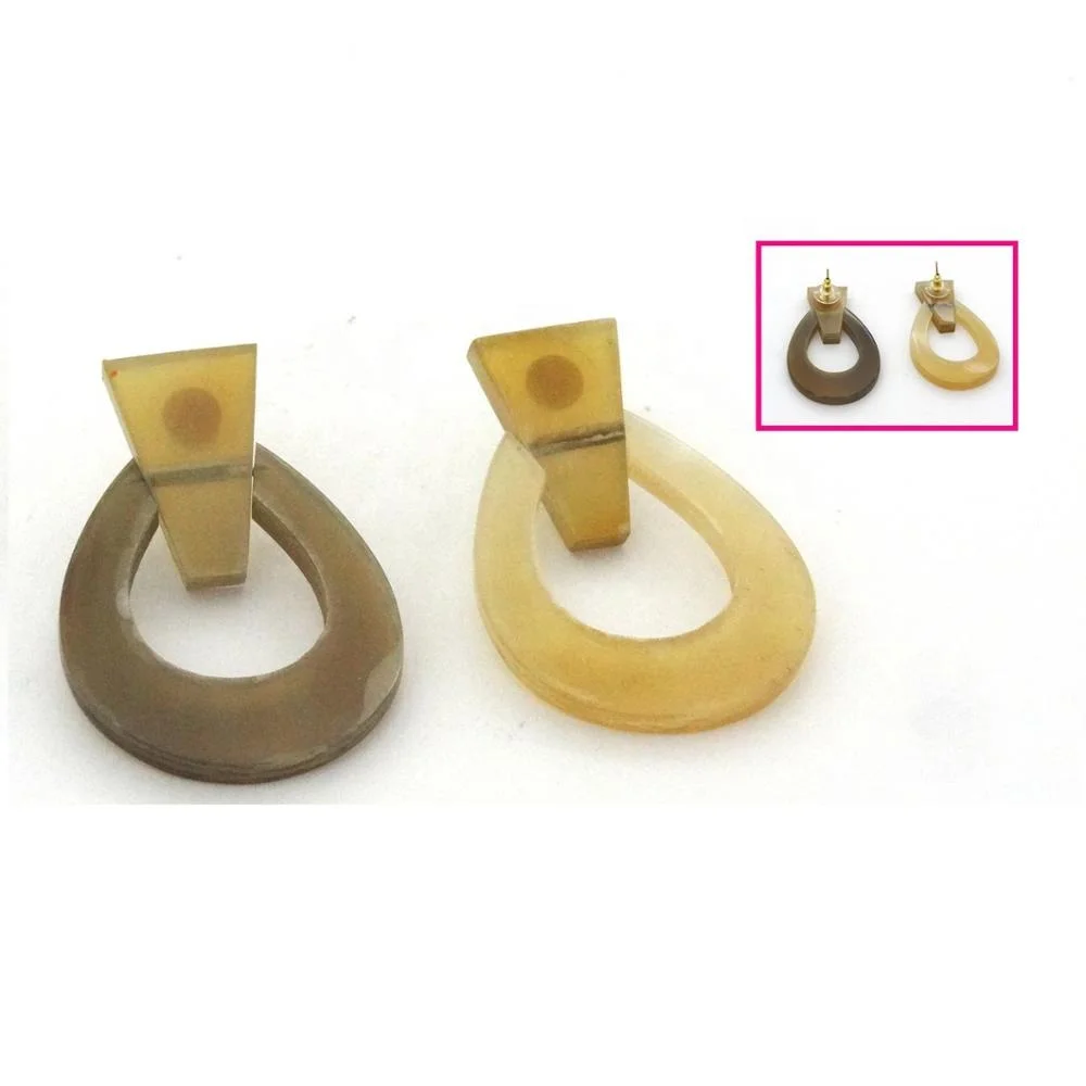 New Style Horn Earrings Daily Use Buffalo Horn Jewellery for Womens at Bulk Selling Price