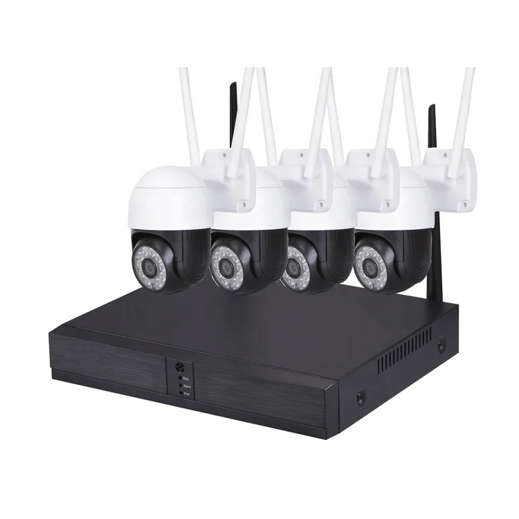 H.265 3MP iCSee XMEye Pro 4CH NVR Kits Outdoor Two Way Audio WiFi Network PTZ Camera NVR Kit Home CCTV Camera System