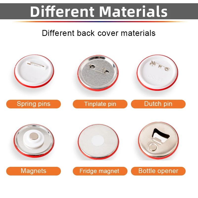 Supply Custom 2.25 Button Pin Parts Round Tin Tinplate Chapita Sublimation Blank 25Mm 32Mm 44Mm 58Mm Button Badge Buttons
