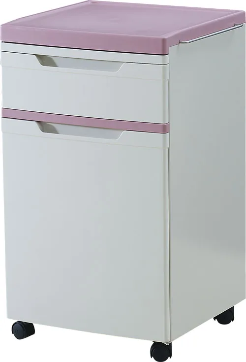 HH/CTG-067 Movable Hospital Medical bedside cabinet for hospital Bed ABS Storage Cabinet