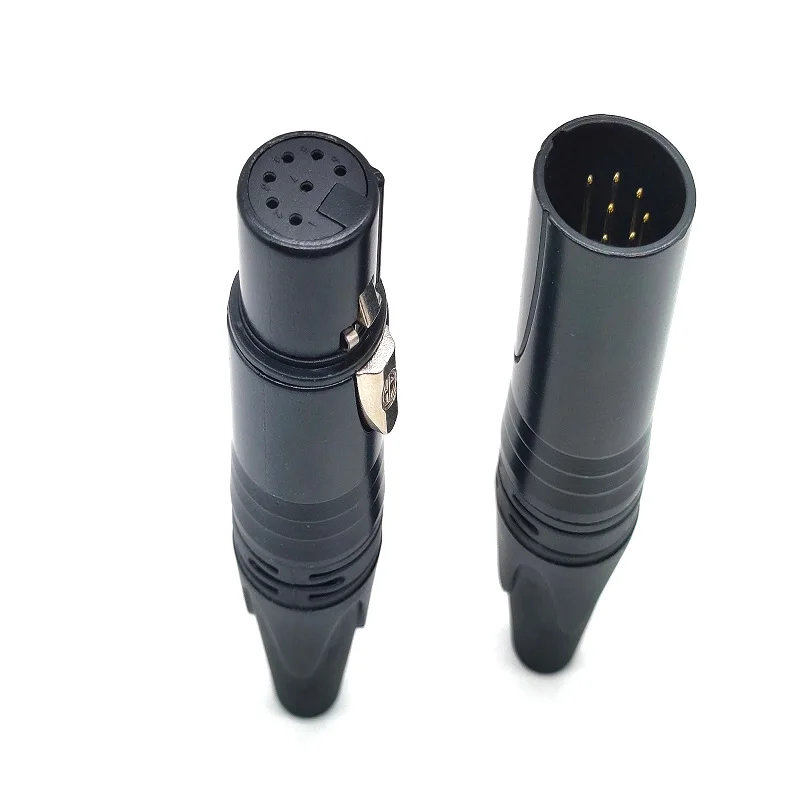 Black  7 Pin Female  XLR Connector