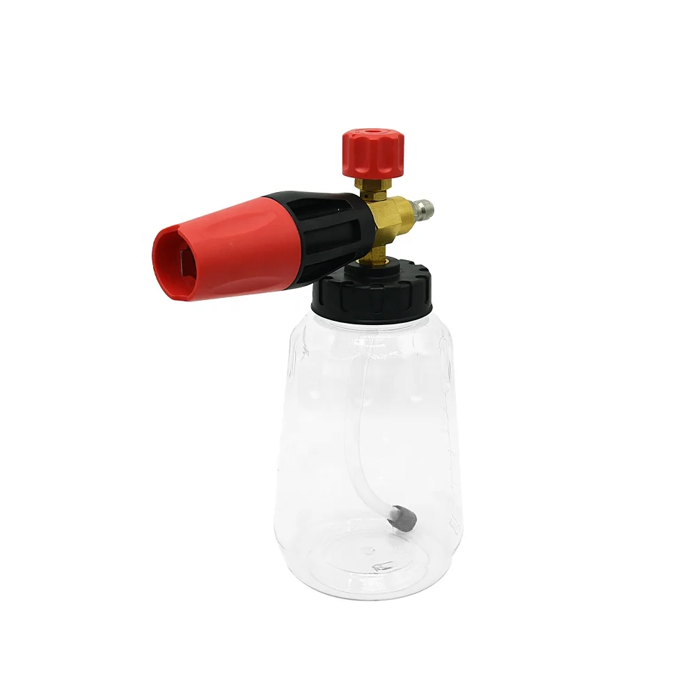 Transparent Foam Cannon SPS Car Cleaning Red Black Foam Nozzle Spray Bottle Car Wash PA Foam Lance
