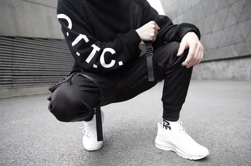 Wholesale Mens Long Cargo Cotton Blank Pants Joggers With Big Pockets